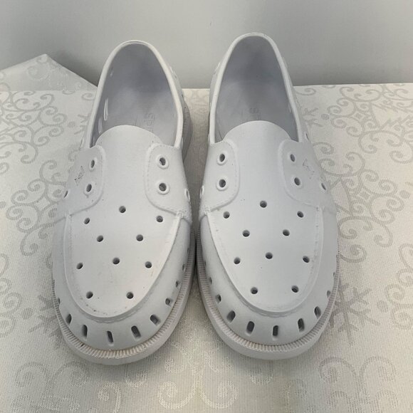 Sperry White Float Boat Flats Women's 8 Men's 6 - Picture 1 of 8